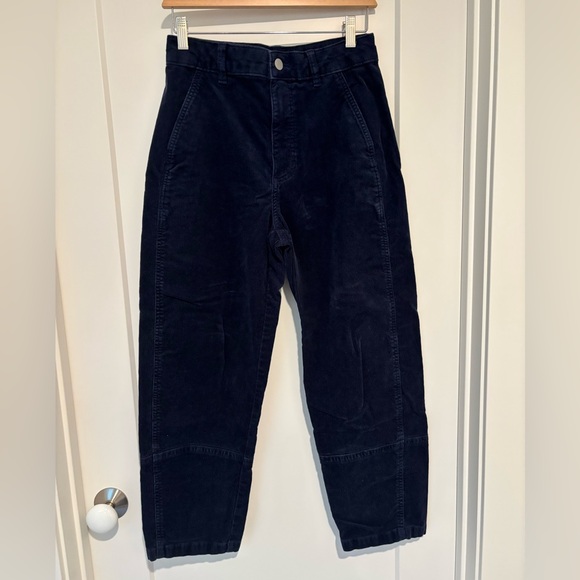 Everlane - The Utility Barrel Pant - Navy Corduroy - Size 6 - Picture 2 of 15